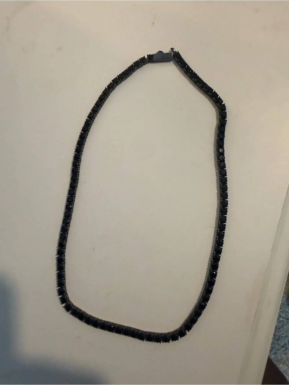 Black Rhinestone Tennis Necklace